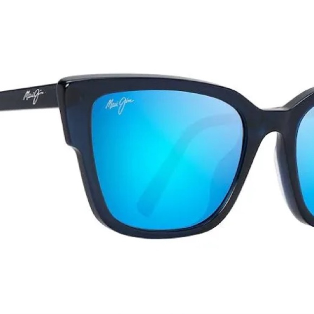 NEW Maui Jim Kou - Navy with Blue Hawaii Mirror Polarized Glass Lenses - Picture 3 of 11